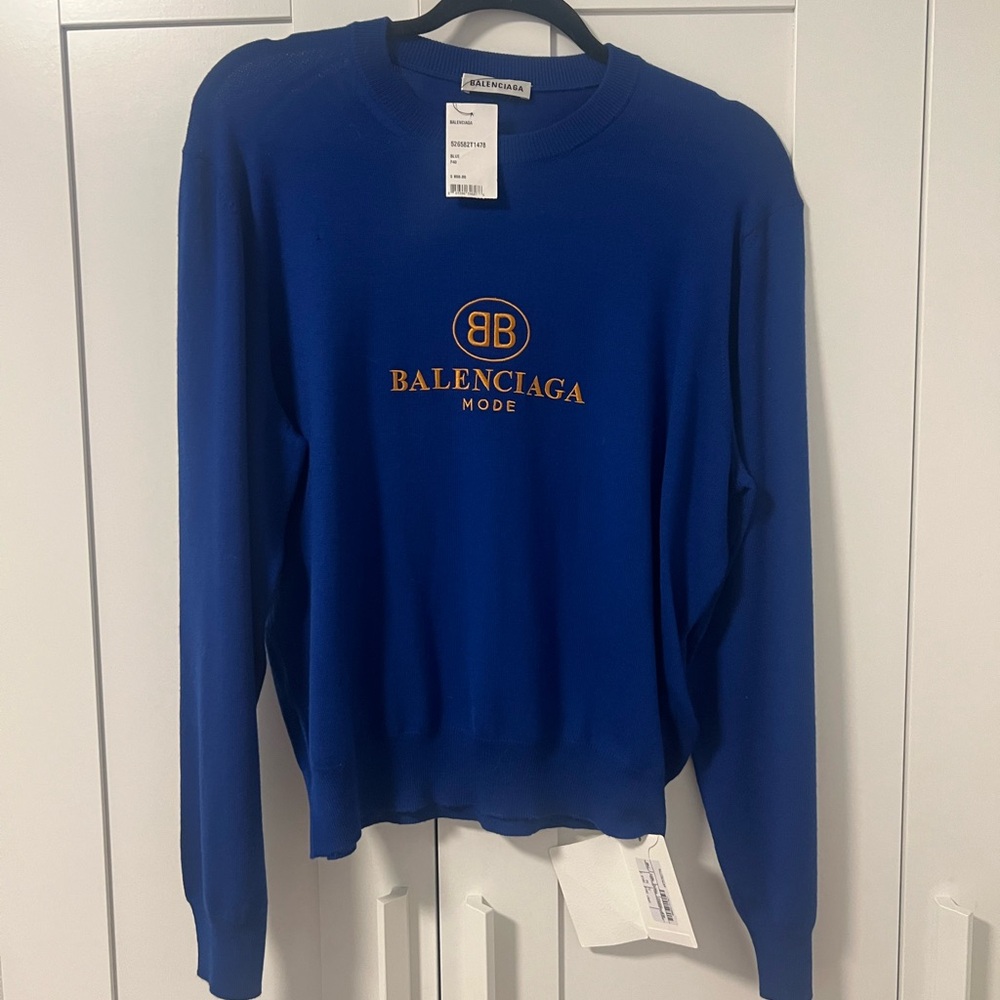 Balenciaga Blue Knit Sweater